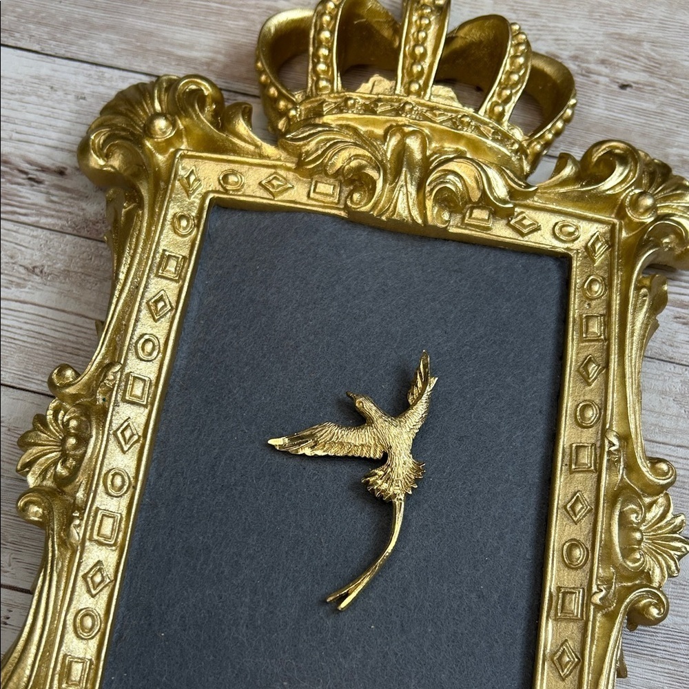 Gold Plated Pewter Bermuda Longtail bird pendant